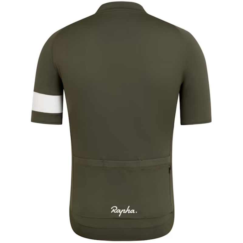 Rapha Mens Core Short Sleeve Cycling Jersey in Dark Green Small-1